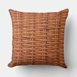 Rustic Brown Wicker Basket Land Stil Funny Kudde