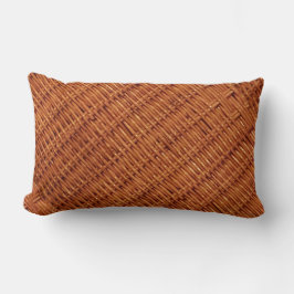 Rustic Brown Wicker Picnic Basket Land Stil Lumbarkudde