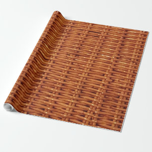 Rustic Brown Wicker Picnic Basket Land Stil Presentpapper