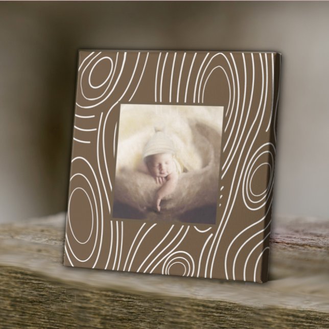 Rustic Brown Wood Grain Vintage Modern Art Canvastryck (Skapare uppladdad)