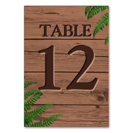 Rustic Brown Wood Löv Boho Bröllop Bordsnummer