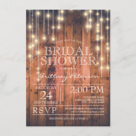 Rustic Brown Wood String Ljus | MÖHIPPA Inbjudningar