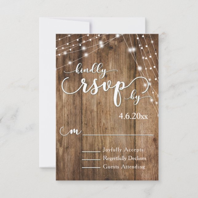 Rustic Brown Wood, White Light Strings OSA (Framsida)