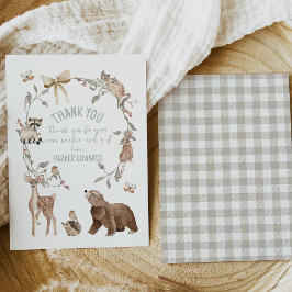 Rustic Brown Woodland Baby Shower  Tack Kort