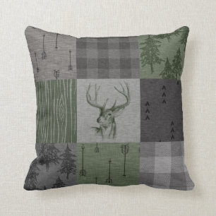 Rustic Buck Dekorativ kudde - Grönt/Grått