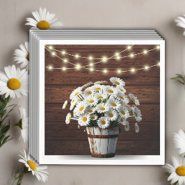 Rustic Bucket-Daisy i Bloom Baby Shower Pappersservett