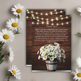 Rustic Bucket-Daisy i Bloom Baby Shower Tack Kort