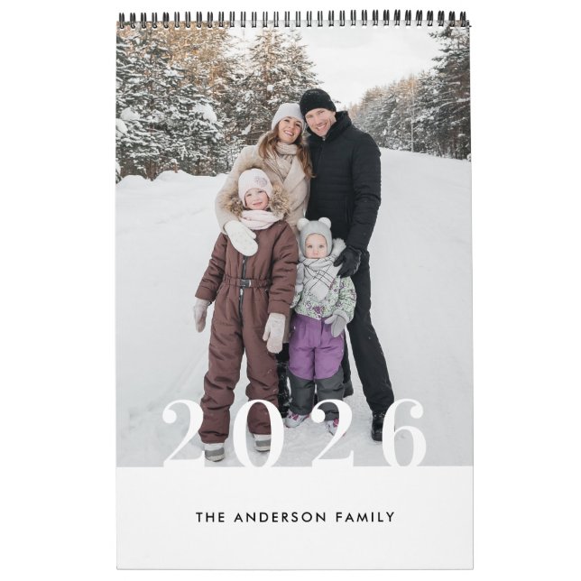 Rustic Buffalo Check 2026 Photo Calendar Kalender (Omslag)