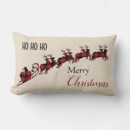 Rustic Buffalo Play jul Pillow Santa's Lumbarkudde