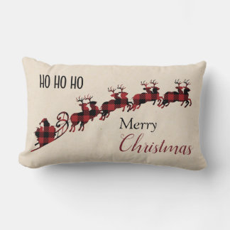 Rustic Buffalo Play jul Pillow Santa's Lumbarkudde