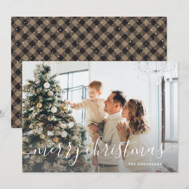 Rustic Buffalo Play Photo God jul Julkort (Fram/baksida)