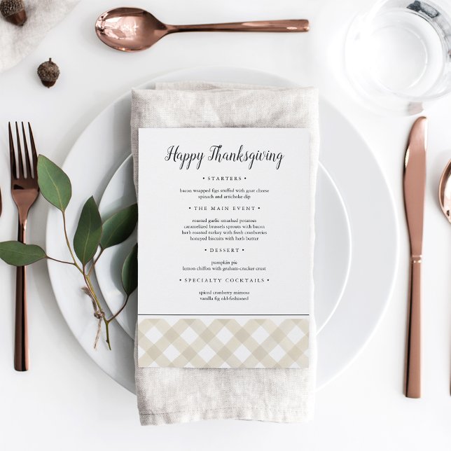 Rustic Buffalo Play Thanksgiving Middag Meny (Skapare uppladdad)