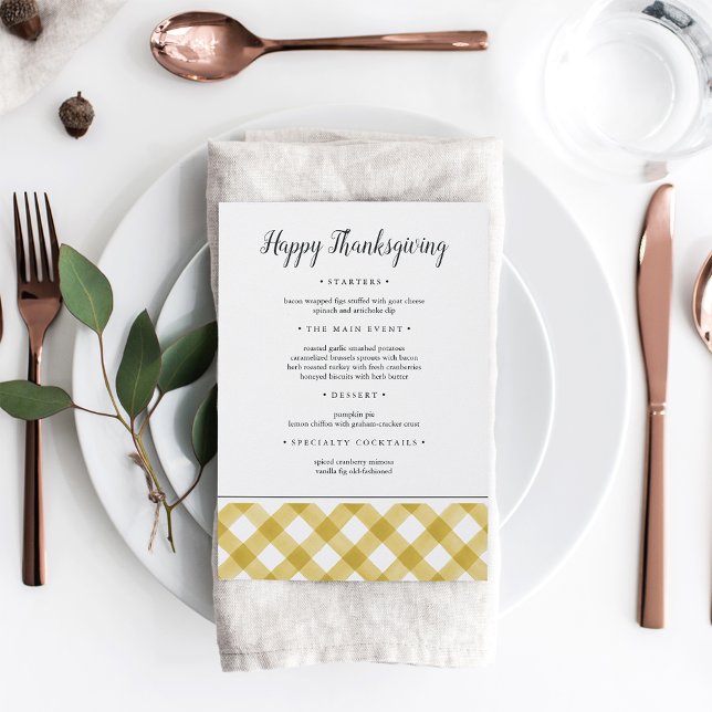 Rustic Buffalo Play Thanksgiving Middag Meny (Skapare uppladdad)