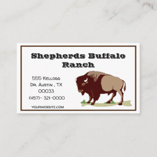 Rustic Buffalo Ranch Stil Visitkort