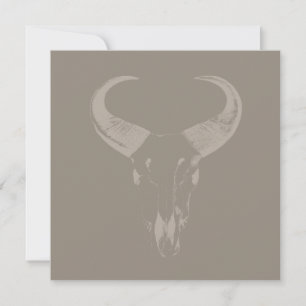 Rustic Bull Horns ANPASSNINGSBAR FÄRG Inbjudningar