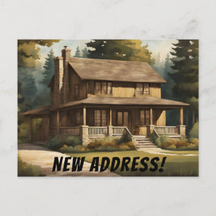 Rustic Bungalow på Skogen-Nya adress Vykort