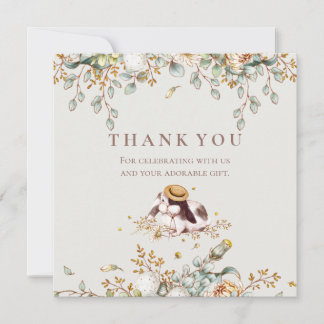Rustic Bunny Botanical Baby Shower - tack för ditt