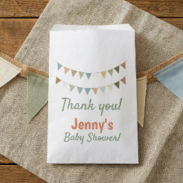 Rustic bunting Baby dusch tack.
