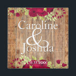 Rustic Burgundy Blommigt Bröllop Magnet<br><div class="desc">Vår roliga, vattenfärgade blommigt bröllop-design i djup röd/burgundisk. Klicka på "anpassa och anpassa sedan ytterligare" för att justera inslagen efter dina önskemål! Samlingen av produkter för samordning finns tillgänglig i vår butik, zazzle.com/doodlelulu*. Kontakta oss om du behöver den här designen för en specifik produkt för att skapa din egen unika...</div>