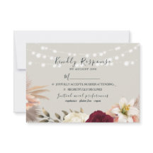 Rustic Burgundy Blommigt Bröllop