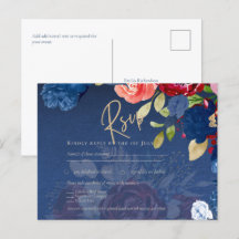 Rustic Burgundy Blue Blommigt Bröllop OSA