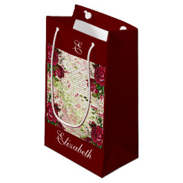 Rustic Burgundy Maroon Ro Bridesmaid Monogram