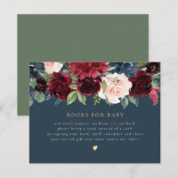 Rustic Burgundy & Navy Blommigt Bokar för Baby Car