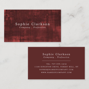 Rustic Burgundy Red Visitkort