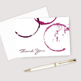 Rustic Burgundy Vin Stain Bröllop Tack Kort