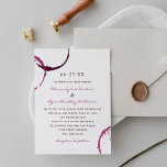 Rustic Burgundy Vin Stain-bröllopsinbjudan Inbjudningar<br><div class="desc">Rustik chics bröllopsinbjudningar har burgundröd ringar inspirerad av vin glasfläckar.</div>