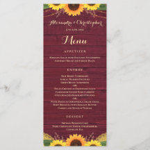 Rustic Burgundy Wood Ljus Snöre Solrossen Bröllop