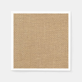 Rustic Burlap-bakgrund utskriven Pappersservett