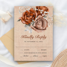 Rustic Burlap Burnt Orange Ro Terracotta Bröllop