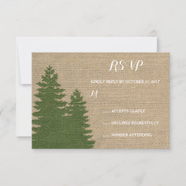 Rustic Burlap Gräs Träd Winter Wedding OSA