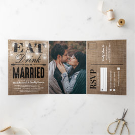 Rustic Burlap Mason Burk alla i ett Bröllop