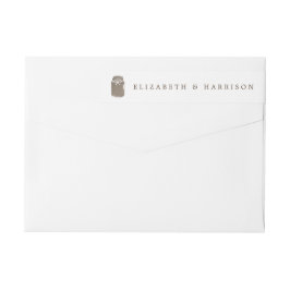 Rustic Burlap Mason Burk Bröllop Etikettband