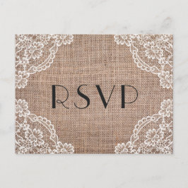 Rustic Burlap med Snöre-hörnen | OSA vykort