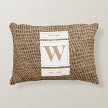 Rustic Burlap Monogram Initial