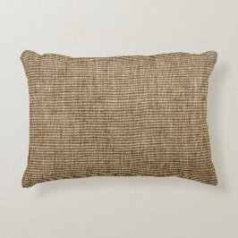 Rustic Burlap Nature Mönster accent Pillow - Jord Prydnadskudde