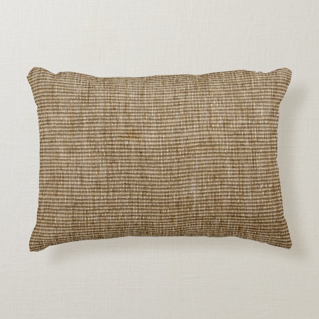 Rustic Burlap Nature Mönster accent Pillow - Jord Prydnadskudde (Framsidan)