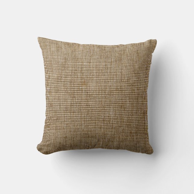 Rustic Burlap Nature Mönster Dekorativ kudde - Ear (Framsida)