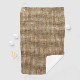 Rustic Burlap Nature Mönster Golf Towel - Earthy