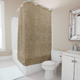 Rustic Burlap Nature Mönster Shower Curtain - Farm
