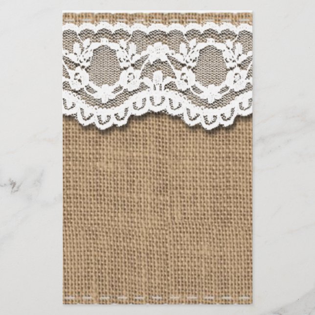 Rustic Burlap och Snöre (Framsida)