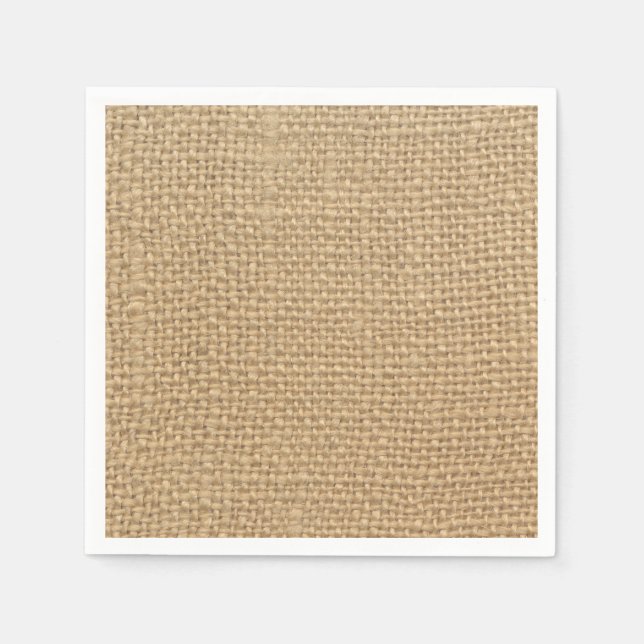 Rustic Burlap Pappersservett (Framsidan)