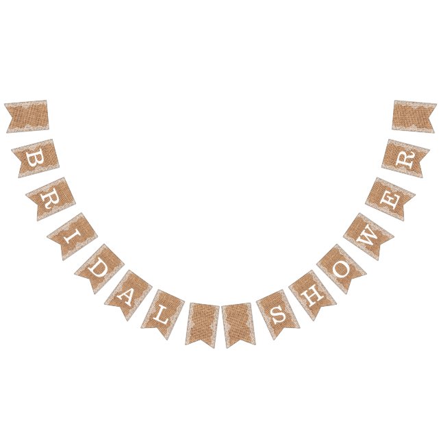 Rustic Burlap Sack med White Snöre. Möhippa. Vimplar (Alla)