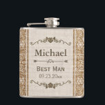 Rustic Burlap Snöre Bröllop Best Man Fickplunta<br><div class="desc">Rustic Burlap Snöre Bröllop - En Perfekt Bröllop-design för din stora dag. (1) Alla textstorlekar i stil,  färg kan ändras för att passa dina behov. (2) Kontakta mig gärna om du behöver anpassa eller matcha ett kontorsmaterial.</div>