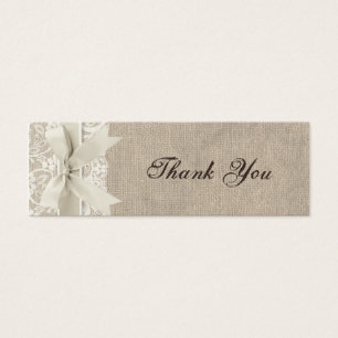 Rustic Burlap Snöre Ribbon Bomboniere Märkre Litet Visitkort