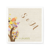 Rustic Burlap Träd Theme Bröllop