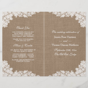 Rustic Burlap & Vintage White Snöre Collection